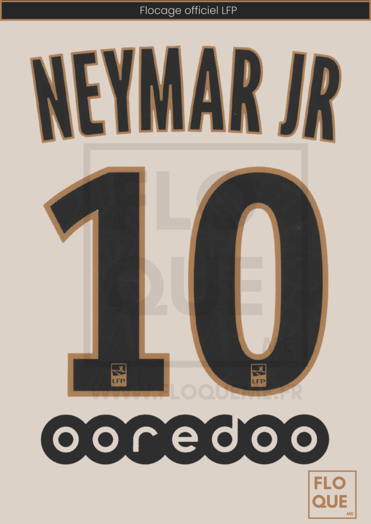 Flocage officiel Neymar Jr N°10 ligue des champions PSG 2021