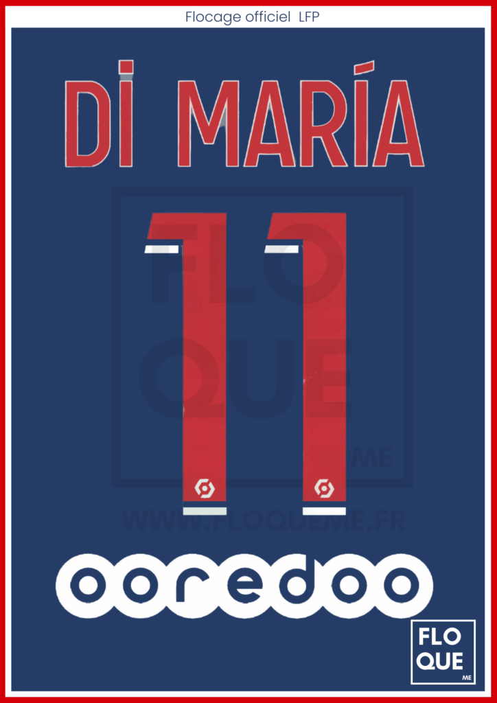 FLOCAGE OFFICIEL PSG Di Maria 11 Third Ligue1 2019/2020 EUR