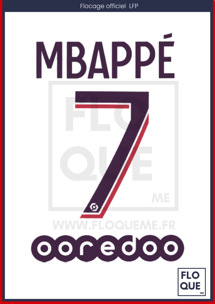 Flocage Officiel PSG Mbappé 2018/2019 – Fourth UCL – Neuf